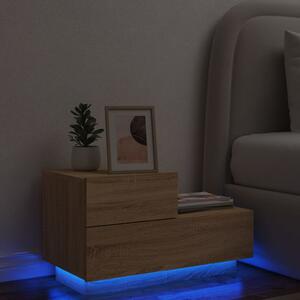 Nočný stolík s LED svetlami dub sonoma 70x36x40,5 cm