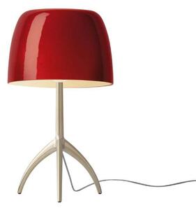 Stolové Lampa Foscarini, stmievateľné, Červená, Obývacia izba, Hliník