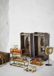 Sklenený box Clear/Antique Brass S