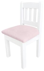 Caramella Baby Pink čalúnená detská stolička ružová