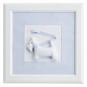 Caramella Baby Blue textilný obraz so psíkom na vodítku