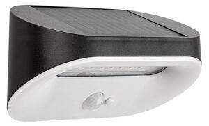 RABALUX 77006 Brezno solárne nástenné svietidlo LED 3,2W/145lm 4000K IP44 čierna, biela, súmrakový a pohybový senzor