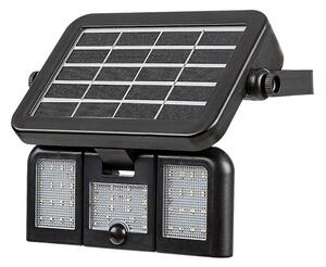 RABALUX 77020 Lihull solárne nástenné svietidlo LED 9,6W/500lm 4000K IP44 čierna, priehľadná, súmrakový a pohybový senzor