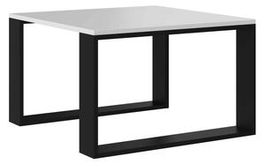 Konferenčný stolík 67 x 67 cm mini - biela / čierna