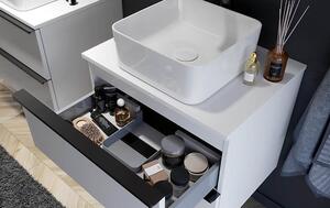 Cersanit - VIRGO závesná skrinka pod umývadlo s doskou 60cm, biela-čierna, S522-019