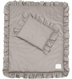 Cotton & Sweets Margaret detské obliečky do postieľky z prémiovej saténovej bavlny s výplňou - šedohnedá Velkosť: 50 x 65cm
