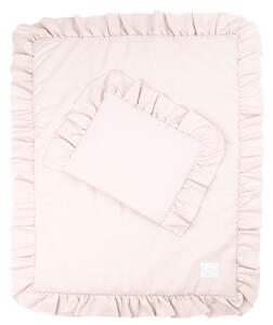 Cotton & Sweets Simply Glamour detské obliečky do postieľky zo saténovej bavlny s výplňou - púdrovo ružová Velkosť: 50 x 65cm