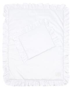 Cotton & Sweets Simply Glamourdetské detské obliečky do postieľky zo saténovej bavlny s výplňou - biela Velkosť: 80 x 100cm