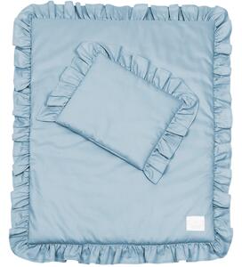 Cotton & Sweets Margaret detské obliečky do postieľky z prémiovej saténovej bavlny s výplňou - modrá Velkosť: 50 x 65cm
