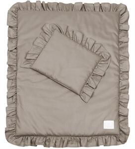 Cotton & Sweets Margaret detské obliečky do postieľky z prémiovej saténovej bavlny s výplňou - hnedošedá Velkosť: 80 x 100cm