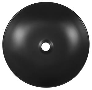 Sapho, RONDANE keramické umývadlo, priemer 41x13,5 cm, na dosku, čierna matná, AR435B
