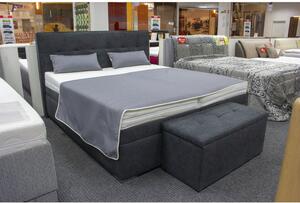 Čalúnená posteľ Trent 180x200, sivá, vrátane matraca