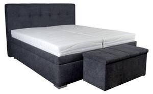 Čalúnená posteľ Trent 180x200, sivá, vrátane matraca