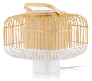 Stolové Lampa Forestier, Bamboo Square S, Biela, Obývacia izba, Bambus, Dizajnový