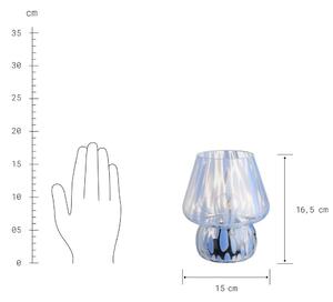 MISS MARBLE LED Lampa 16,5 cm - sv. modrá/biela