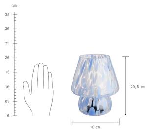 MISS MARBLE LED Lampa 20,5 cm - sv. modrá/biela