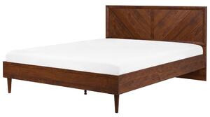 Manželská posteľ 180 cm MILLET (s roštom) (tmavé drevo). Vlastná spoľahlivá doprava až k Vám domov. 1007370
