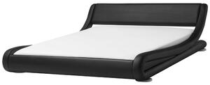 Manželská posteľ 180 cm AVENUE (s vodným matracom) (čierna). Vlastná spoľahlivá doprava až k Vám domov. 1007154