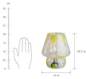 MISS MARBLE LED Lampa 20,5 cm - žltá/ružová