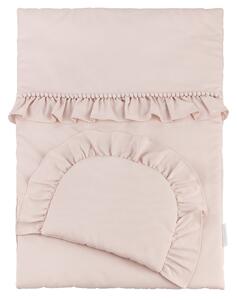 Cotton & Sweets Boho detské obliečky do postieľky zo saténovej bavlny s výplňou pudrovo ružová Velkosť: 50 x 65cm