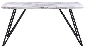 Jedálenský stôl MALAN (biela + čierna) (pre 6 osôb). Vlastná spoľahlivá doprava až k Vám domov. 1023493