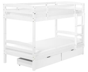 Poschodová posteľ 90 cm RESPOND (biela) (s roštom a úl. priestorom). Vlastná spoľahlivá doprava až k Vám domov. 1026683
