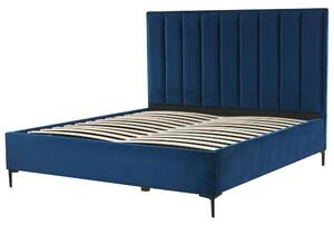 Manželská posteľ 180 cm SANAZA (modrá) (s roštom). Vlastná spoľahlivá doprava až k Vám domov. 1026680