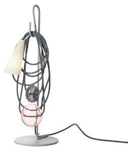 Stolové Lampa Foscarini, Filo, Sivá, Obývacia izba, Kov, Dizajnový