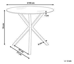 Okrúhly jedálenský stôl Sharity (zlatá) (pre 4 osoby). Vlastná spoľahlivá doprava až k Vám domov. 1075816