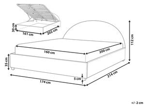 Manželská posteľ 160 cm Verena (svetlobéžová) (s roštom a úložným priestorom). Vlastná spoľahlivá doprava až k Vám domov. 1076347