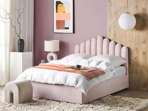 Manželská posteľ 140 cm Valhala (ružová) (s roštom a úložným priestorom). Vlastná spoľahlivá doprava až k Vám domov. 1076482
