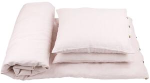 Cotton & Sweets Pure Nature posteľné obliečky 140x200cm zo 100% ľanu púdrovo ružová