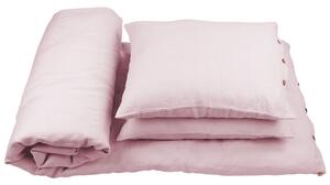Cotton & Sweets Pure Nature posteľné obliečky 140x200cm zo 100% ľanu ružová