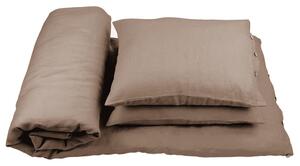Cotton & Sweets Pure Nature posteľné obliečky 140x200cm zo 100% ľanu kokosovo hnedá