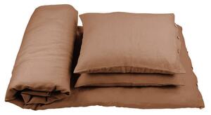 Cotton & Sweets Pure Nature posteľné obliečky 140x200cm zo 100% ľanu čokoládová