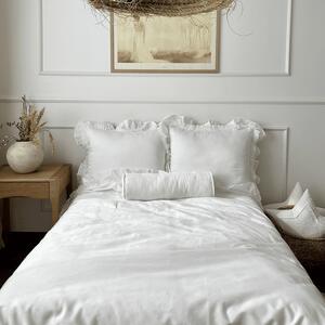 Cotton & Sweets Boho Fringes posteľné obliečky zo saténovej bavlny - biela Velkosť: 200x220cm