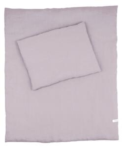 Cotton & Sweets Pure Nature detské obliečky do postieľky s výplňou zo 100% ľanu fialová Velkosť: 50 x 65cm
