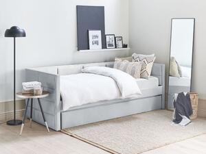 Jednolôžková posteľ 200 x 90 cm Chaza (sivá). Vlastná spoľahlivá doprava až k Vám domov. 1080243