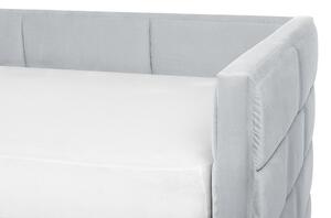 Jednolôžková posteľ 200 x 90 cm Chaza (sivá). Vlastná spoľahlivá doprava až k Vám domov. 1080243