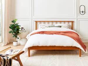 Manželská posteľ 140 cm Barza (svetlé drevo). Vlastná spoľahlivá doprava až k Vám domov. 1080334