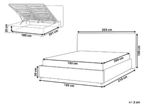 Manželská posteľ 180 cm Lavza (béžová). Vlastná spoľahlivá doprava až k Vám domov. 1080823