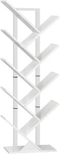 Stromová knižnica Vasagle Mergo 116 cm biela