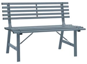 Záhradná lavička 110 cm oceľ sivá