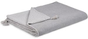 Cotton & Sweets Obojstranná deka mušelín a umelá kožušina sivá melanž Velkosť: 80x100cm