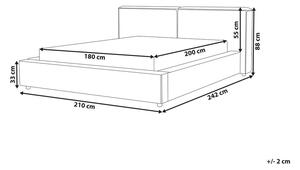 Manželská posteľ 180 cm Linza (sivá). Vlastná spoľahlivá doprava až k Vám domov. 1080964
