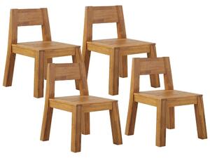Set 4 ks záhradných stoličiek Livza (svetlé drevo). Vlastná spoľahlivá doprava až k Vám domov. 1080973