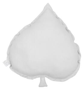 Cotton & Sweets Pure Nature dekoračný vankúš lipový list zo 100% ľanu bledo šedá