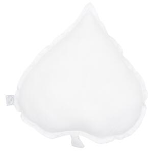 Cotton & Sweets Pure Nature dekoračný vankúš lipový list zo 100% ľanu biela