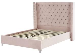 Manželská posteľ 140 cm Lubbka (ružová). Vlastná spoľahlivá doprava až k Vám domov. 1081055