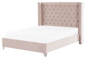Manželská posteľ 160 cm Lubbka (ružová). Vlastná spoľahlivá doprava až k Vám domov. 1081056